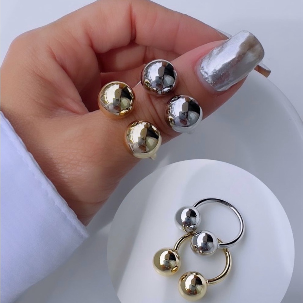Rhodium Adjustable Ring - Gold Tone